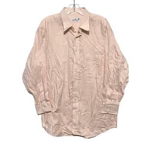 Fabio Inghirami Button Dress Shirt Light Pink Mens 16 41 Cotton Made in Italy